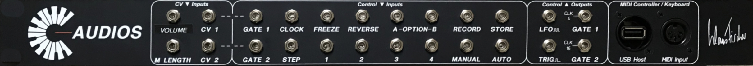 AUDIOS Breakout 1HE mit 3,5-mm-Anschl&uuml;ssen