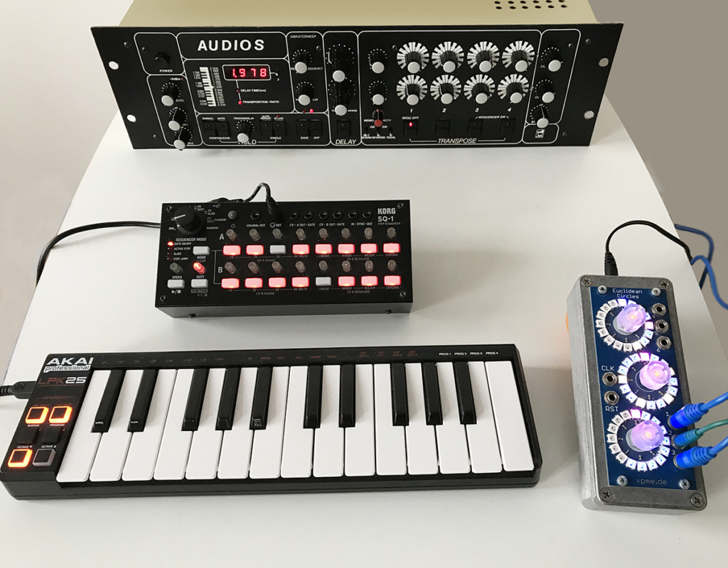 Klaus Fischer AUDIOS connected to MIDI devices